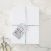 Elegant witte marmer en zilverglitter bruidsmeisje cadeaulabel (Met Touw)