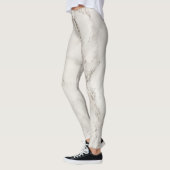 Elegant witte marmer leggings (Links)