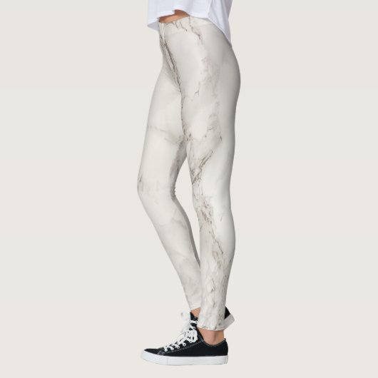 Elegant witte marmer leggings (Links)