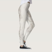 Elegant witte marmer leggings (Rechts)