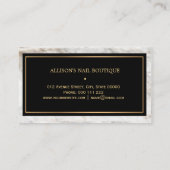 Elegant witte marmer | Nail Beauticien Visitekaartje (Achterkant)