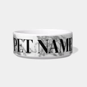 Elegant witte marmer pet bowl voor honden of katte voerbakje