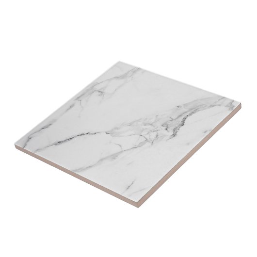 Elegant witte marmer tegeltje (Zijkant)