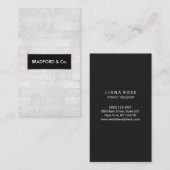 Elegant  witte marmer Tiles Black Plaque Visitekaartje (Voorkant / Achterkant)