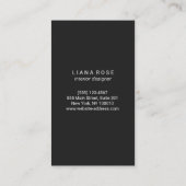 Elegant  witte marmer Tiles Black Plaque Visitekaartje (Achterkant)