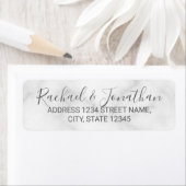 Elegant Witte Marmeren Huwelijk Etiket (Insitu)