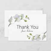 Elegant witte orchideeën bedankt je creditcard (Voorkant / Achterkant)