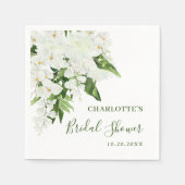 Elegant Witte Orchideeën Boheemse BRUIDSSHOWER Servet (Voorkant)