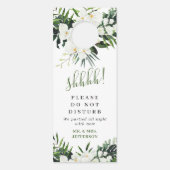 Elegant witte orchideeën Bohemian stoort niet Deurhanger (Voorkant)