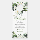 Elegant witte orchideeën Bohemian stoort niet Deurhanger (Achterkant)