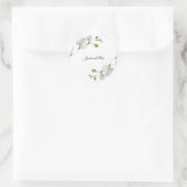 Elegant witte orchideeën ronde sticker (Tas)
