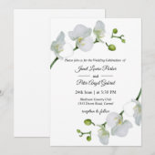 Elegant witte orchideeën Weddenschap Kaart (Voorkant / Achterkant)