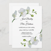 Elegant witte orchideeën Weddenschap Kaart (Voorkant / Achterkant)