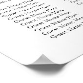 Elegant witte orchideeën Zitkaarten Poster (Hoek)