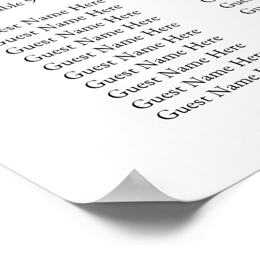 Elegant witte orchideeën Zitkaarten Poster (Hoek)