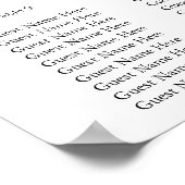 Elegant witte orchideeën Zitkaarten Poster (Hoek)