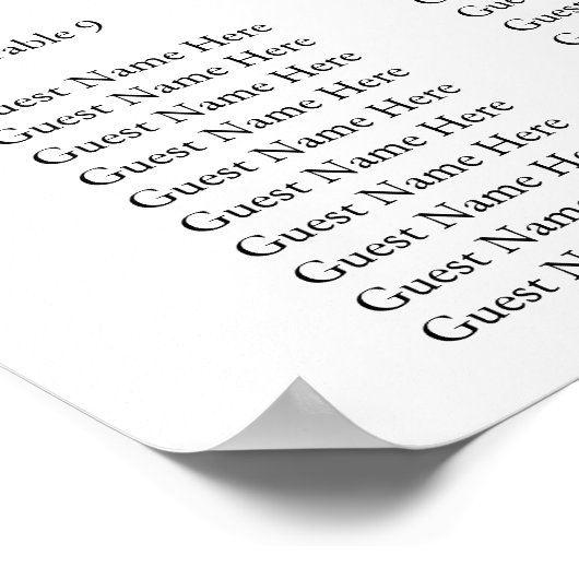 Elegant witte orchideeën Zitkaarten Poster (Hoek)