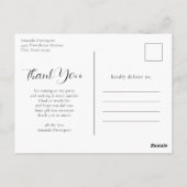 Elegant Witte Paard Boho Bloemige Dankjewel Briefkaart (Achterkant)