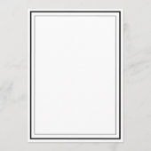 Elegant Witte Proefbruiloftdiner Kaart (Achterkant)