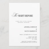 Elegant Witte Proefbruiloftdiner Kaart (Voorkant)