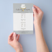 Elegant witte rok met Florals Cake Decorting Flyer (Hand)