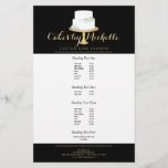 Elegant witte rok met Florals II-rok Flyer<br><div class="desc">Coördinaten met de Witte Dek Elegant met Florals II Dek Decorating Business Card Malplaatje door 1201AM. Een elegante gelaagde witte cake met een versiering van witte bloemen zit op een faux goudcake voor een prachtige esthetische blik op de flyer sjabloon van deze bakkerij of van de versier van gebak. Werk...</div>