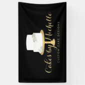 Elegant witte rok met Florals II-rok Spandoek (Verticaal)