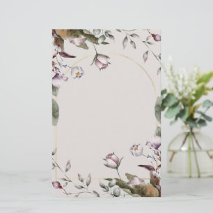 Elegant Witte Roos Briefpapier Speciale Gelegenh