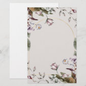 Elegant Witte Roos Briefpapier | Speciale Gelegenh (Voorkant / Achterkant)