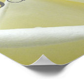 Elegant witte roos en zilveren bruiloft poster (Hoek)