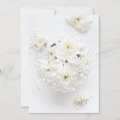 Elegant witte rozen bloesems bloemen zomer bruilof kaart (Achterkant)