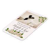 Elegant witte rozen Dank u Flexible Magnet Magneet (Linkerzijde)