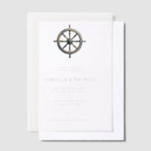 Elegant Witte Scheepsroer Vellum Uitnodigingen (Offset)