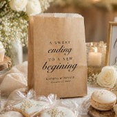 Elegant Witte Script Zoete Eind Favoriet Bedankzakje