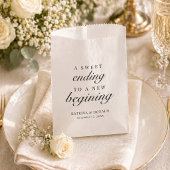 Elegant Witte Script Zoete Eind Favoriet Bedankzakje
