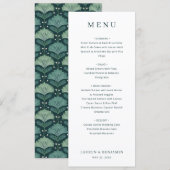 Elegant Witte Serif Bruiloftsmenu Menu (Voorkant / Achterkant)