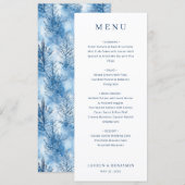Elegant Witte Serif Huwelijksmenu Menu (Voorkant / Achterkant)