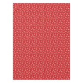 Elegant witte sneeuwvlokken op rode achtergrond tafelkleed (Voorkant)