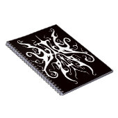 Elegant Witte Stam Masker Abstract Design Notitieboek (Rechterzijde)