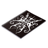 Elegant Witte Stam Masker Abstract Design Notitieboek (Linkerzijde)