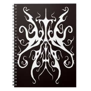 Elegant Witte Stam Masker Abstract Design Notitieboek