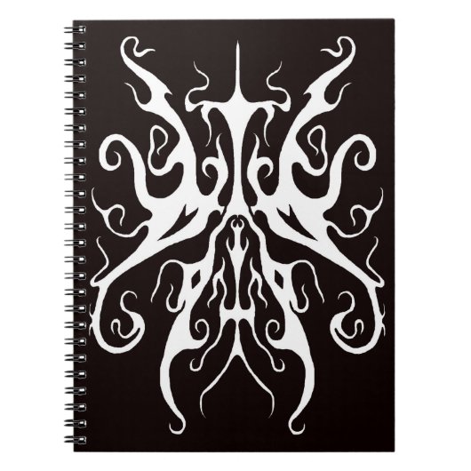Elegant Witte Stam Masker Abstract Design Notitieboek (Voorkant)