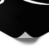 Elegant Witte Stam Masker Abstract Design Poster (Hoek)