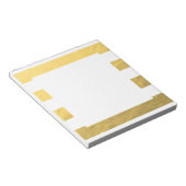Elegant witte strips Gold Foil bedrukt Notitieblok (Schuin)