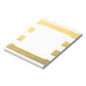 Elegant witte strips Gold Foil bedrukt Notitieblok (Linkerzijde)