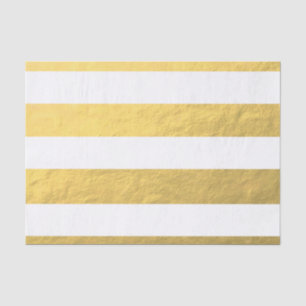 Elegant witte strips Gold Foil bedrukt Tissuepapier