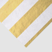 Elegant witte strips Gold Foil bedrukt Tissuepapier (Detail)
