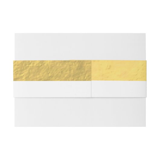 Elegant witte strips Gold Foil bedrukt Uitnodigingen Wikkel (Achterkant Voorbeeld)