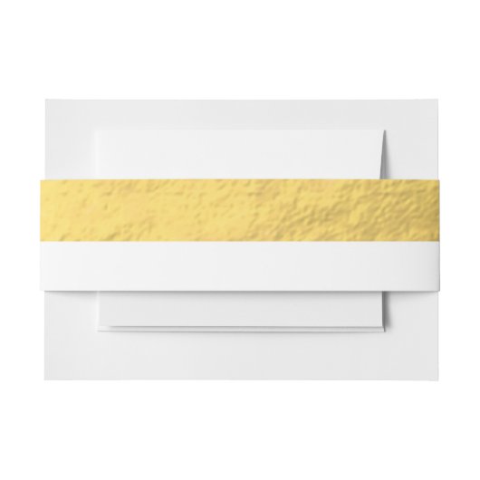 Elegant witte strips Gold Foil bedrukt Uitnodigingen Wikkel (Voorkant Voorbeeld)
