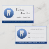 Elegant witte tanden tandarts tandheelkundig visit afsprakenkaartje (Voorkant / Achterkant)